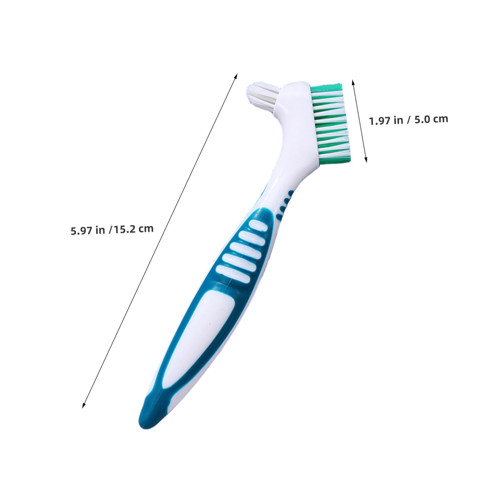 12 Pezzi Spazzolino per Protesi Doppia Testa con Impugnatura Ergonomica Portatile per Pulizia Dentiera e Apparecchi Morbide Setole per Delicata di Denti Falsi e Ferretti per