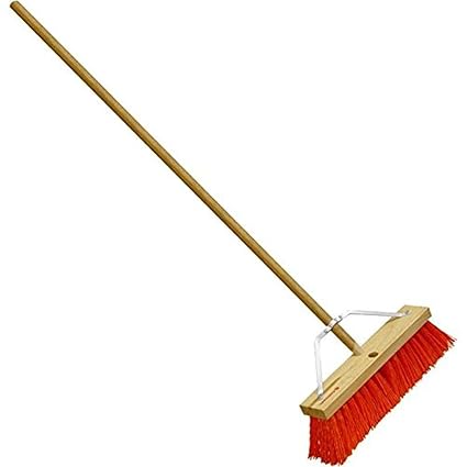 Corona Tools BM 43001 Stiff Street Push Broom, 18-Inch, Red
