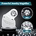 JARLINK 30X 60X Illuminated Jewelers Loupe Magnifier, Foldable Jewelry Magnifier with Bright LED Light for Gems, Jewelry, Coins, Stamps, etc