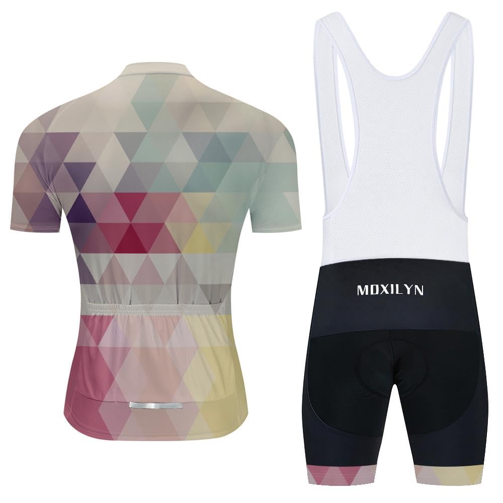 Moxilyn Herren Fahrradbekleidung set Kurzarm Herrentrikot Radhose Radtrikots für Herren Schnelltrocknend Atmungsaktiv mit 20D Sitzpolster