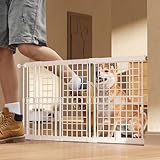 Fldofaves Adjustable Dog Gate - 13-22 Inch Height, 18-43 Inch Width Extension - No Drill Pet Gate for Doorways, Stairs, Puppies & Toddlers - Heavy Duty Metal Safety Gate