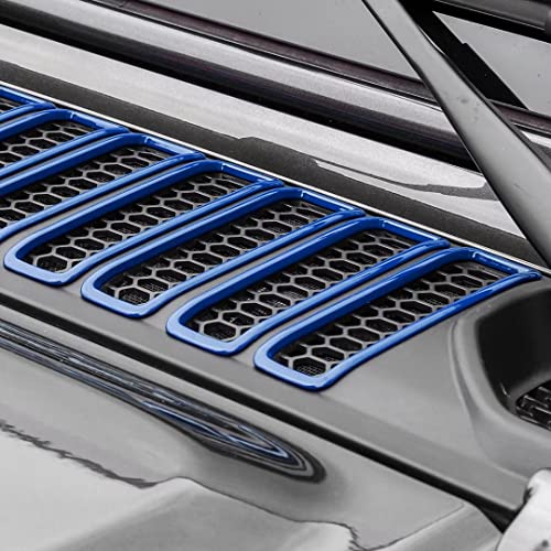 Rt-Tcz For Jeep Jl Hood Vents Cover Trim Decor Abs Decorative Cover For Jeep Wrangler Jl Accessories 2018-2022 Jl & Jt Gladiator 2020-2022 Blue #TOP6
