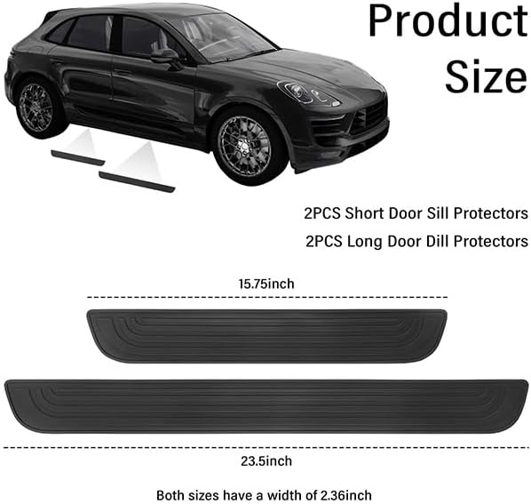 4PCS Automotive Entry Guard for Lincoln Corsair 2020–2025 2026 C2, Rubber Material, Non-Slip Door Sill Protector, Waterproof Vehicle Step Guard, Easy to Install