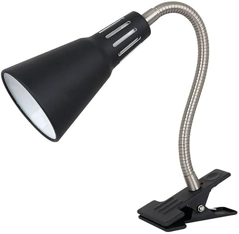 PRENDELUZ Flessibile nero a pinza 40 W E14 ideale per superfici, regolabile
