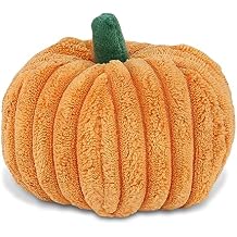 DolliBu Large Pumpkin Plush - Spooky Plush Pumpkin Toy for Teddy Bear Stuffed Animal, Cute Halloween Decor, Party Favor and Crafts, Thanksgiving Mini Pumpkin Plush Toy - 4 Inch