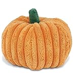 DolliBu Large Pumpkin Plush - Spooky Plush Pumpkin Toy for Teddy Bear Stuffed Animal, Cute Halloween Decor, Party Favor and Crafts, Thanksgiving Mini Pumpkin Plush Toy - 4 Inch