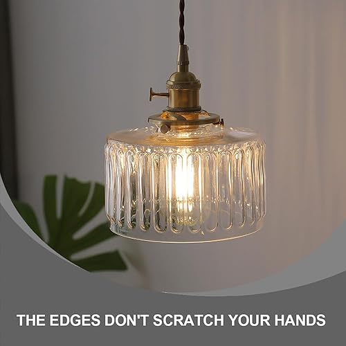 Miniatura 7 de SQUSMAY Luces colgantes para isla de cocina, accesorios de iluminación de vidrio soplado a mano, modernos accesorios de iluminación de casa de campo