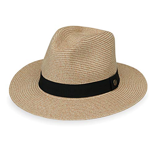 Wallaroo Palm Beach Fedora (Beige, L/XL) – UPF 50+ UV Sun Protection, Wide Brim, Stylish Design, Adjustable Size – Classic Sun Hat for Outdoor Events, Travel, and Everyday Wear