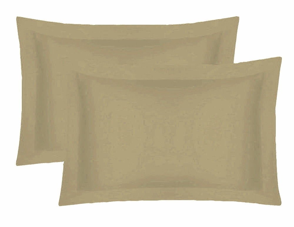 Artistic Fashionista Limited Luxury Hotel Quality 200Thread Count Egyptian Cotton Plain Oxford Pillowcases Pair (Mocha)