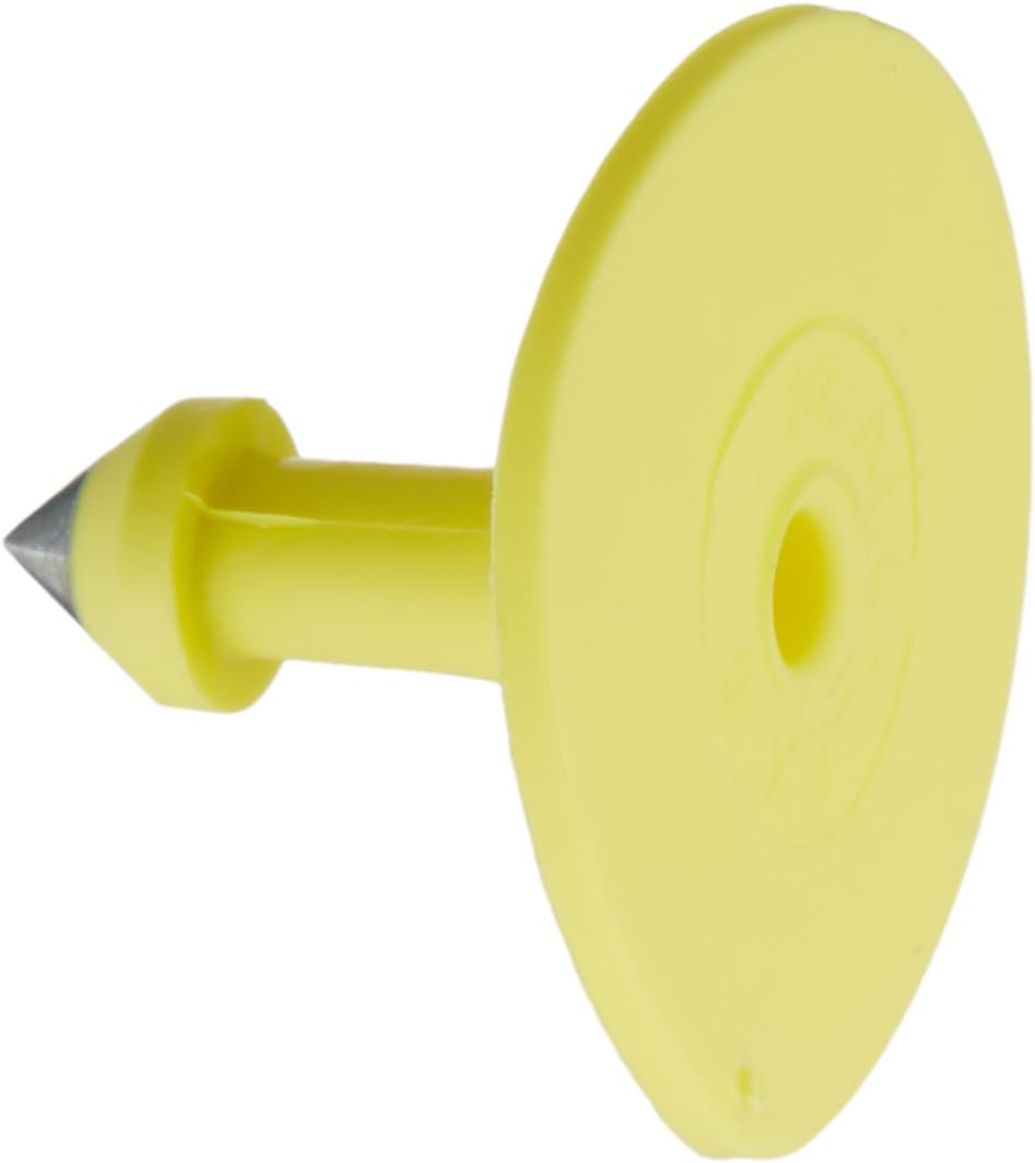 USA GSMY 115378 Ear Tag, Button Male, Yellow, Small