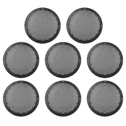 Cache-haut-parleurs caisson de basses 15,2 cm : lot de 8 grilles de protection pour haut-parleur