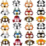 YALARY 24 Packs Blue Puppy Dog Felt Mask for Kids, Puppy Dog Themed Party Supplies Birthday Party Favors Costumes Dress-Up Masks Birthday Gift for Boys Girls