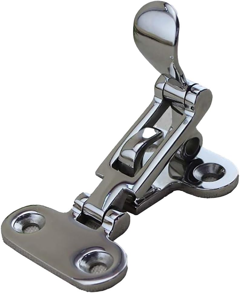 316 Stainless Steel Marine Latch - Door Locking Catch for Boat, RV, Utility Box, Cabinet, Hatch, and Industrial Enclosure Total Length 110mm (Metallic,2)