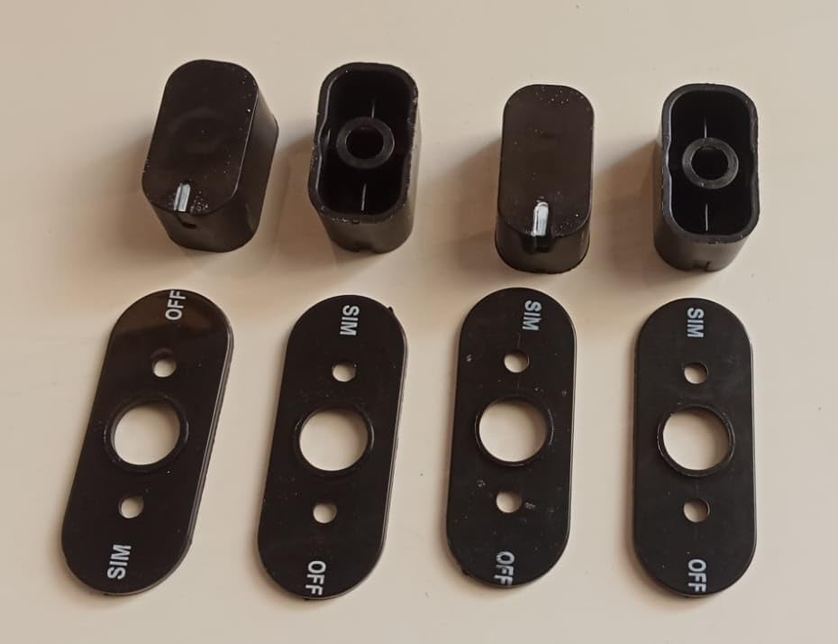Image of Universal fit Knob for Gas Stove Replacement Parts | Long Lasting, Smooth Operation, Premium PVC On-Off Push Type 8 MM Spindle Black Knob for All Sleek Slim Modal Gas stoves(P4, Pack of-4)