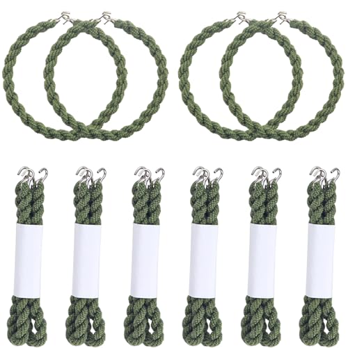 ZNBSIXP 12 PCS Boot Blousers Military Adjustable with Metal Hooks Elastic Boot Straps Tactical Cowboy Trouser Blousing Straps for Army Navy Air Force Uniform Camo Pants & Work Boots(Green)