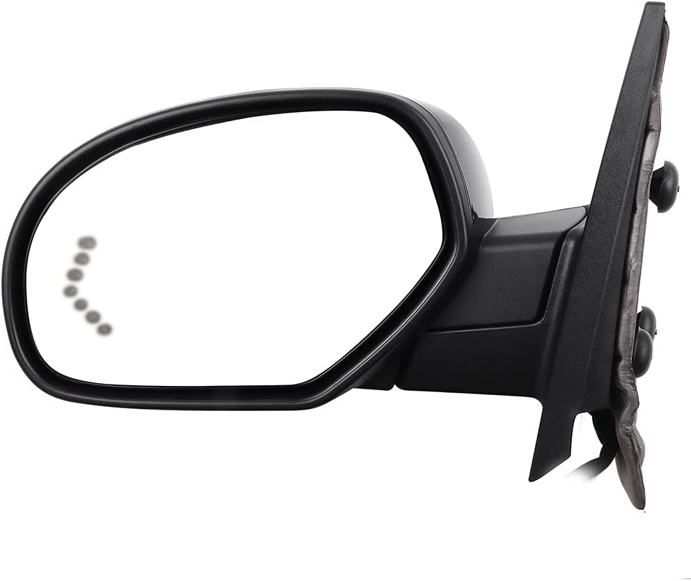 Driver Side Mirror Fit for 2007-2013 For Chevy For GMC 2013-2007 Avalanche Silverado 1500 Power Operated Turn Signal Heated Manual Fold Memory puddle light Exterior Mirror GM1320325