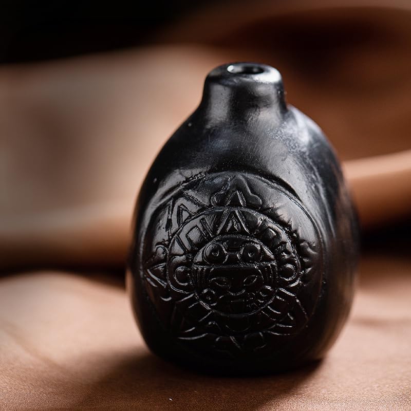 Aztec Skull Scream Whistle - Large, Black