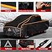 Specialized Hail Protector Truck Cover, Multi-Layered Car Hail Blankets Protector Cover with 5mm Thick High Density EVA Cushioning Foam Pad and Reflective Stripes for Truck (Black, 235 Inch)