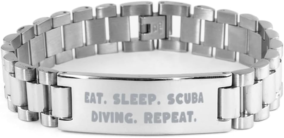 Special Scuba Diving Gifts, Eat. Sleep. Scuba Diving. Repeat, Sarcasm Ladder Bracelet For Friends From Friends, Diving equipment, Scuba diving gear, Scuba diving supplies, Dive masks, Snorkels, Fins,