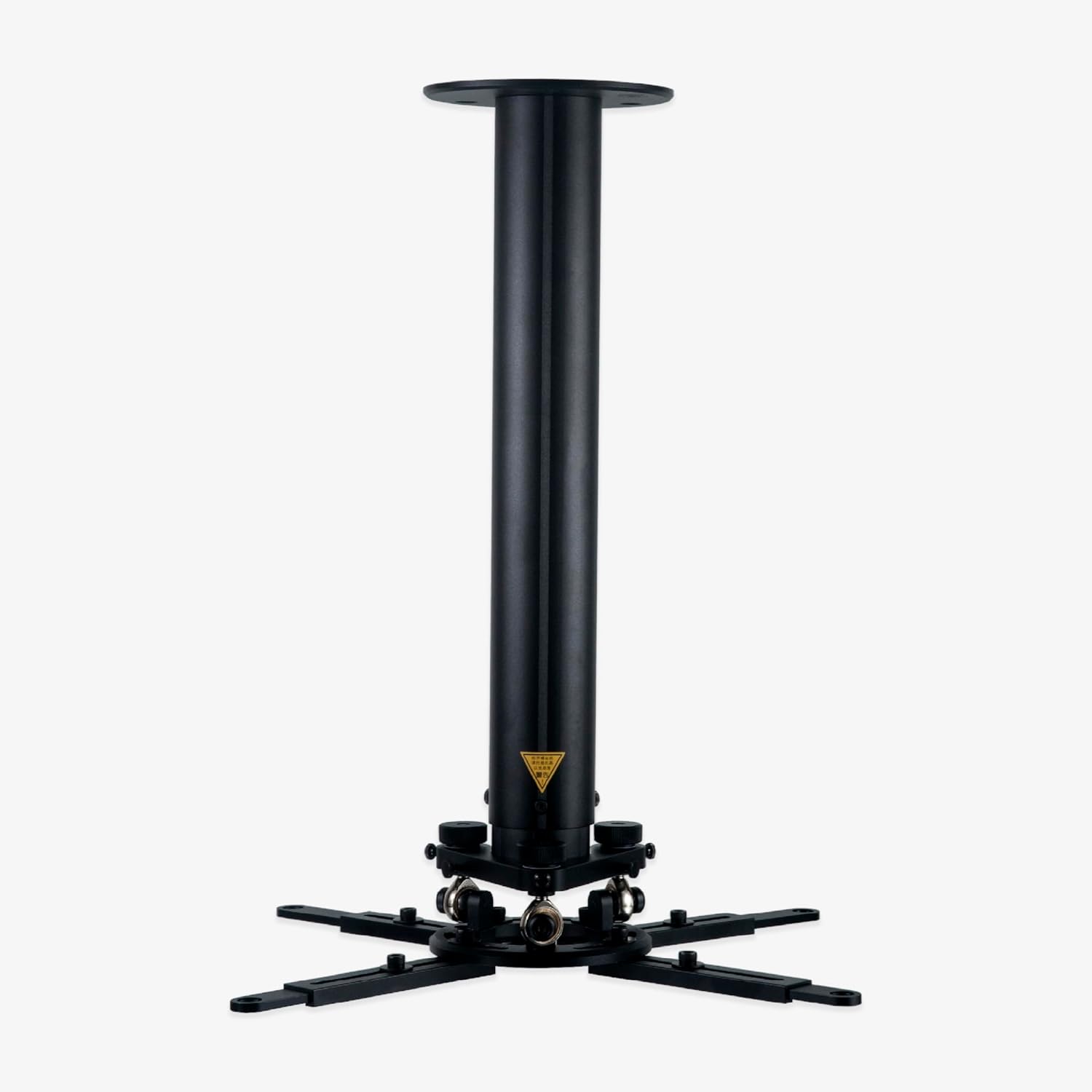 Projector Ceiling Mount with Height-Adjustable & Knob-Precision 3D Adjustable, Universal Fit 1-4 Holes, Load 55 lbs, Easy Installation for Home Theater,Office,Classroom,Height:18.9-33.5" (Black)