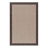 STORESDECO - Alfombra Vinílica Deblon Exterior e Interior, Alfombra de PVC Antideslizante y Resistente, Ideal para Terrazas, Salón, Pasillo, Cocina, Baño… | Color Marrón Oscuro, 120 cm x 180 cm