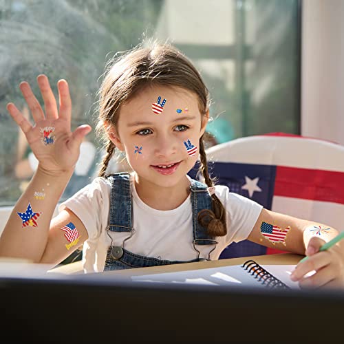 Ctosree 72 Sheets Sports Stickers Temporary Tattoos Fake Waterproof Face Tattoos For Kids Decorations Party Decor For Girls Boys Teen (Flag) #TOP3