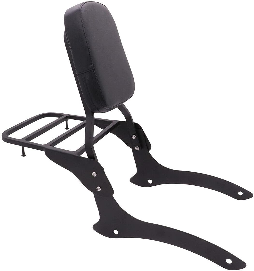 Sissy Bar Backrest + Luggage Rack Compatible with Replacement For Yamaha Vstar 1100 xvs 1100 Dragstar V- star 1100 Custom
