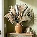 Hapart Dried Pampass Grass Boho Decor All-Natural Dried Plants with Bunny Tails Eucalyptus Leaves for Vase Livingroom Green Centerpieces for Tables