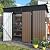 VONZOY 8x4 FT Outdoor Storage Shed, Metal Shed Garden Shed with Lockable Door for Bike, Garbage Can, Tool Shed for Backyard, Patio, Lawn(Brown)