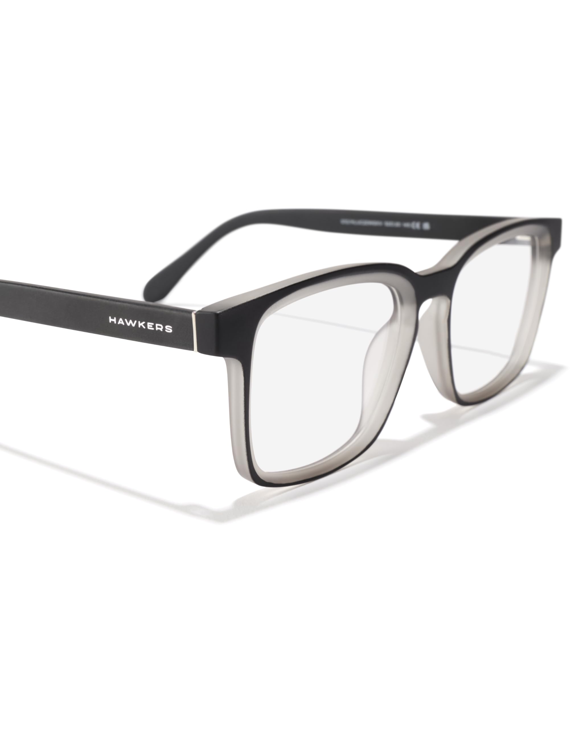 HAWKERS Brille mit Sehstärke für Herren und Damen optional mit Sonnenbrillentönung oder Blaulichtfilter, Quadratisch, gefertigt aus TR90 (inklusive Brillenetui)