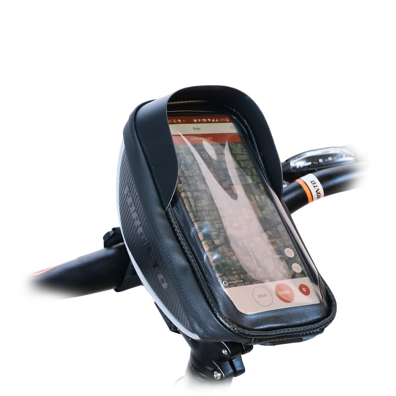 Toronto Bicycle Frame Bag | Waterproof Handlebar & Top Tube Storage | Multi-Compartment Cycling Bag | Touchscreen Phone Holder | Reflective Strips | Durable & Lightweight