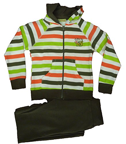 Survêtement fille orange et vert 8 ans pour le sport