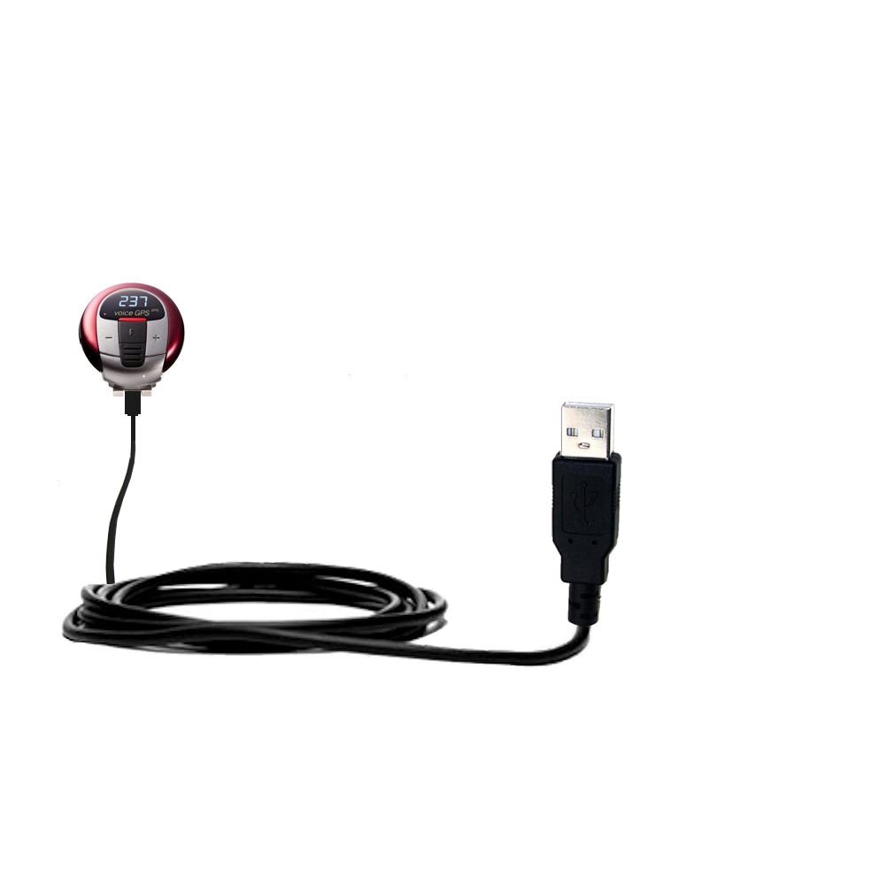 USB Data Hot Sync Straight Cable designed for the GoCaddyGo Voice GPS Pro with Charge Function _ Two functions in one unique Gomadic TipExchange enabled cable