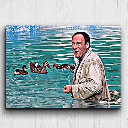NATVVA Posters Print Poster Mr. S & Ducks Wall Art Canvas Artwork Wall Decor Prints Painting Art Prints Picture Home Decoration No Frame