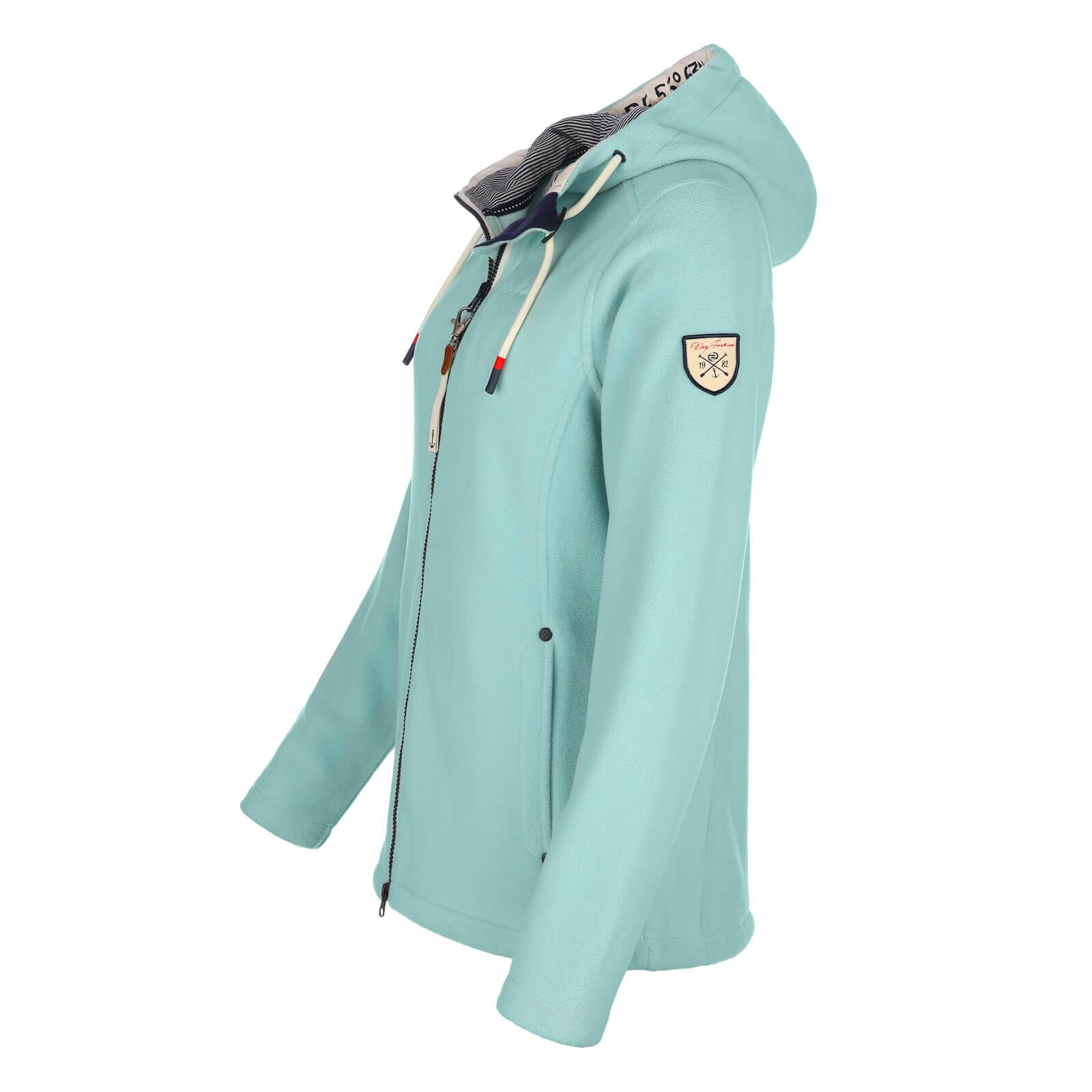 Dry Fashion Damen Fleecejacke Norden - Kapuzenjacke Navy, Größe 36