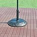 casa.pro Sonnenschirmständer Bisegna Betonsockel 25 kg Sonnenschirmhalter für Schirmstöcke Ø34/39/49/55 mm Sonnenschirmfuß mit Muster Ø50 x 7 cm inkl. Adapterringe Schwarz