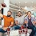 Bokon 12 Pcs Plastic Football Cups with Straw and Lid, Football Party Supplies 24 oz Disposable Cups Reusable Drinking Cup for Sports Events Birthday Party Decorations
