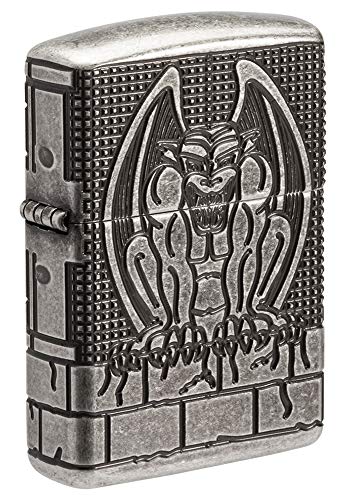 Encendedor Zippo MultiCut Gargoyle Armor Plata Antigua miniatura 1
