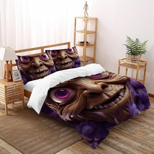 Housse de couette Super King microfibre douce et hypoallergénique imprimée en 3D
