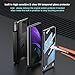 Libeagle Compatible with Samsung Galaxy Z Fold 2 Case Heavy Duty Protective, Camera Lens Cover, Capacitance Pen & Pen Holder & Hinge Protection, Screen Protector, Metal Ring Stand Cover 5G 2020, Black