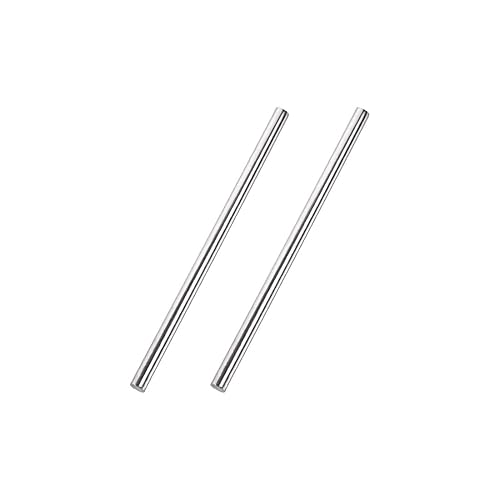 uxcell Varilla redonda sólida de acero inoxidable 304 de 0.197 in x 3.937 in para manualidades de bricolaje - 2 piezas