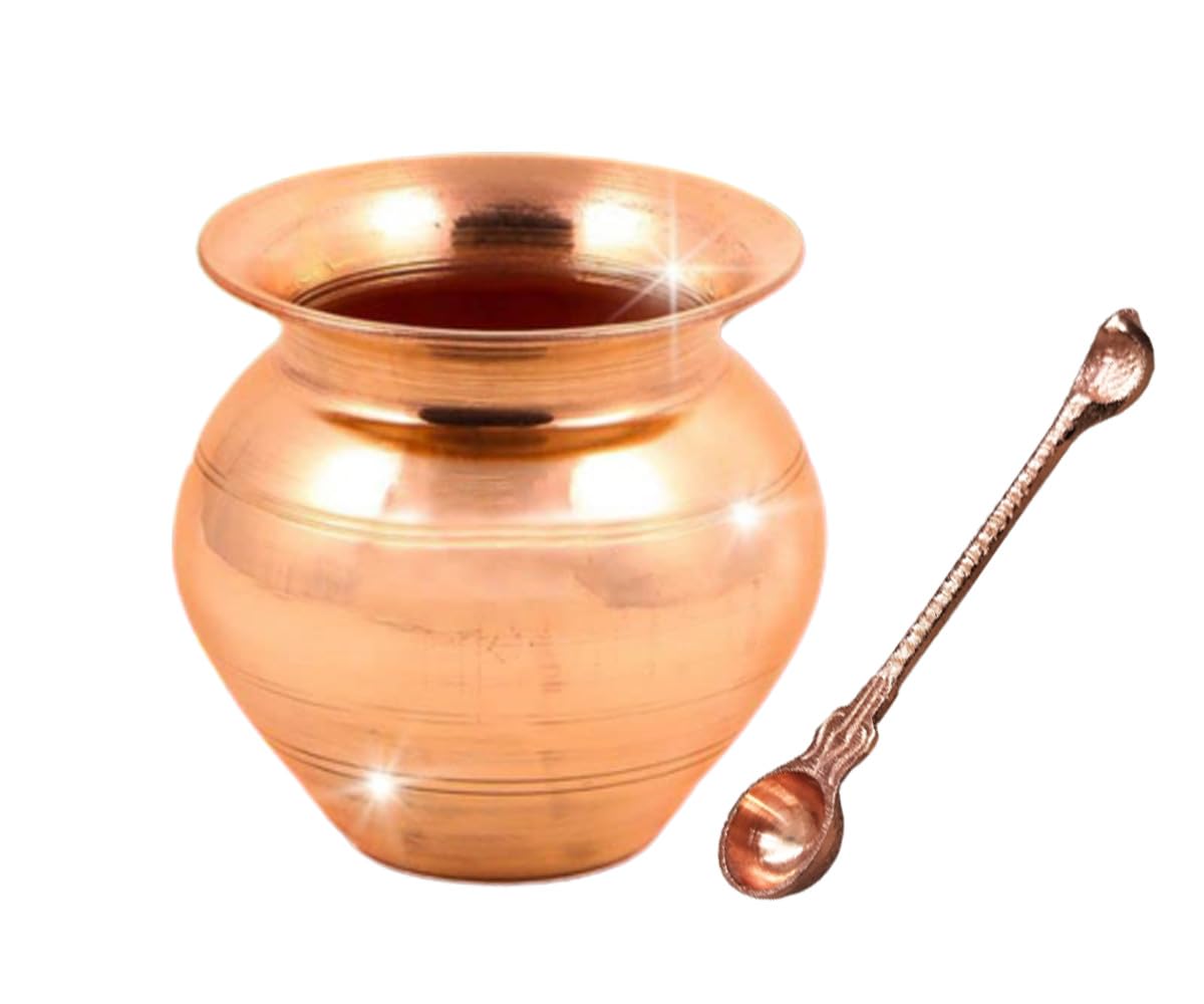 Copper Kalash for Pooja, Copper Lota for Diwali, Pooja, Festivles, Tamba ka Lota, 4.8 Inch