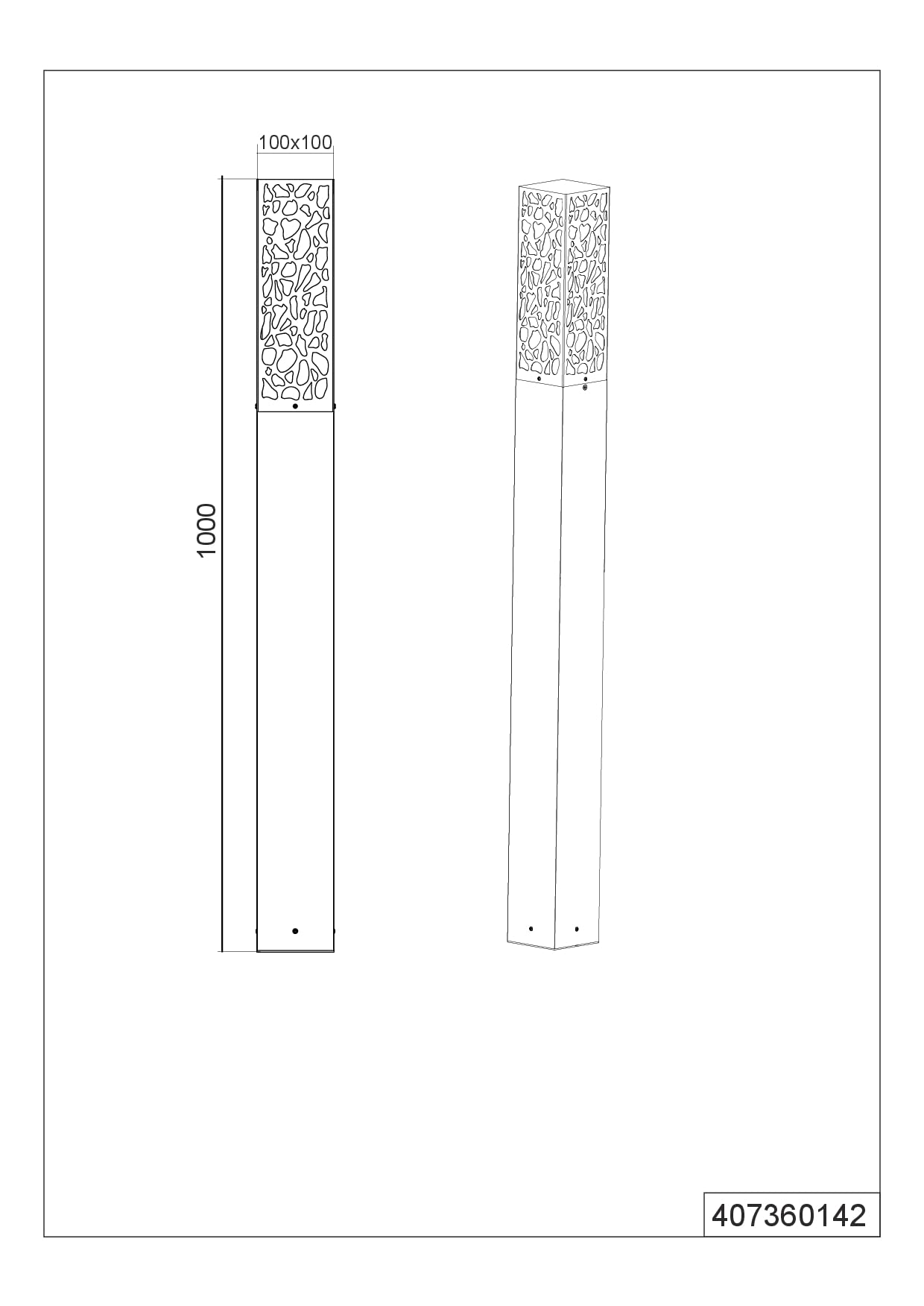 Trio Leuchten Außen Wegeleuchte Cooper 407360142, Edelstahl Anthrazit, Kunststoffeinsatz transparent, exklusiv Leuchtmittel 1x E27