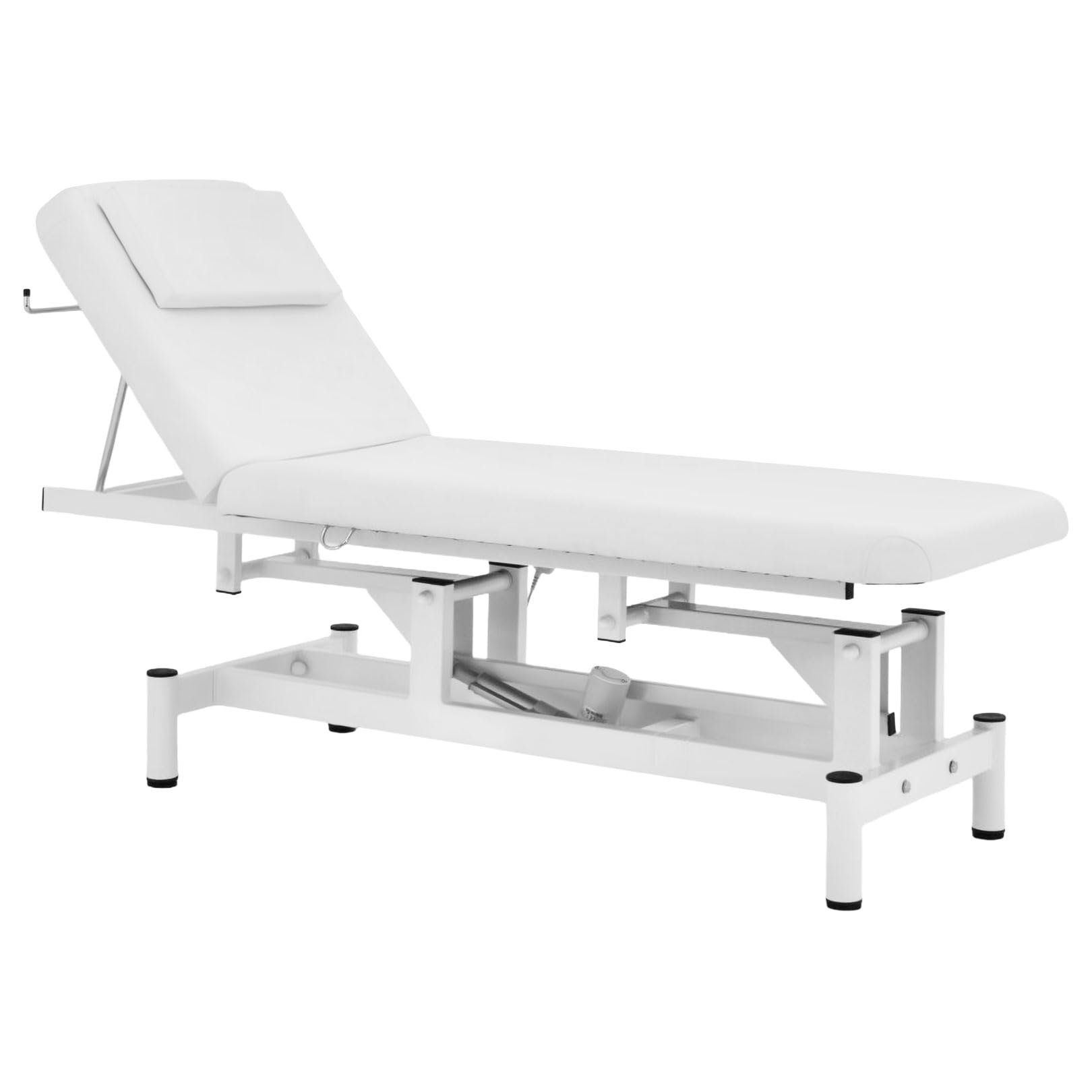 physa Lettino estetista - 50 W - 150 kg - Bianco Poltrona pedicure Lettino da massaggio Lettino elettrico estetista Poltrona tattoo