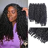 Burmese Curly Bundles Human Hair 3 Bundles 20 22 24 Inch Water Wave with Spiral Curly Human Hair Extensions Brazilian Virgin Hair Bundles Quick Weave for Women Natural Black