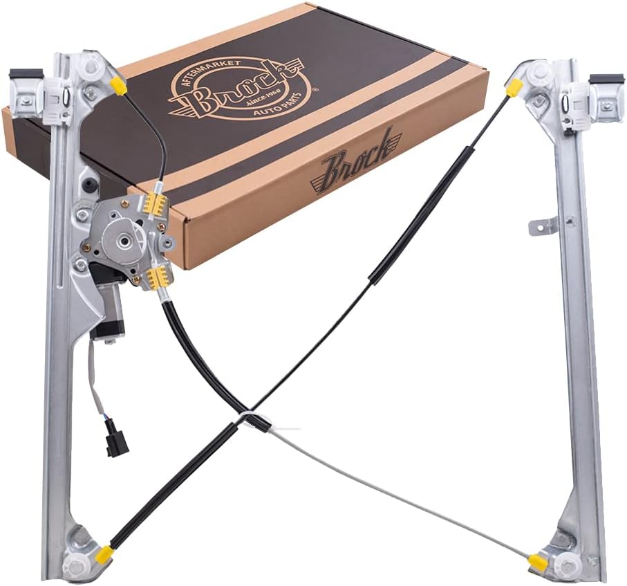 Window Regulator w/Motor for 1999-2006 Silverado 1500 Front for 2001-2006 Silverado 1500 HD for 2000-2006 Tahoe for 2000-2006 Suburban 2500 for 2002-2006 Avalanche 2500 for 2001-2006 Sierra 3500