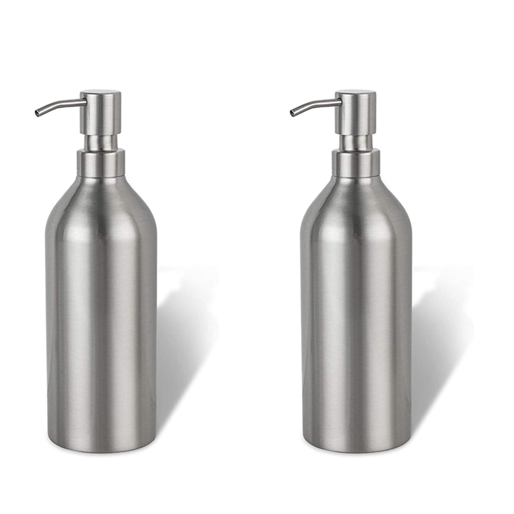 Hndhbfgrt 2X Soap Dispenser Stainless Steel Bottle Countertop Pump Hand Lotion Liquid Dispenser for Kitchen & Bathroom