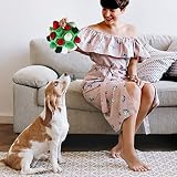Larimuer Schnüffelball für Hunde, Schnüffelteppich Schnüffelspielzeug Interaktive Hundespielzeug tragbarer Haustier Snuffle Ball Toy für Kleine Mittelgroße Hunde Haustier (Grüne Weihnachten)