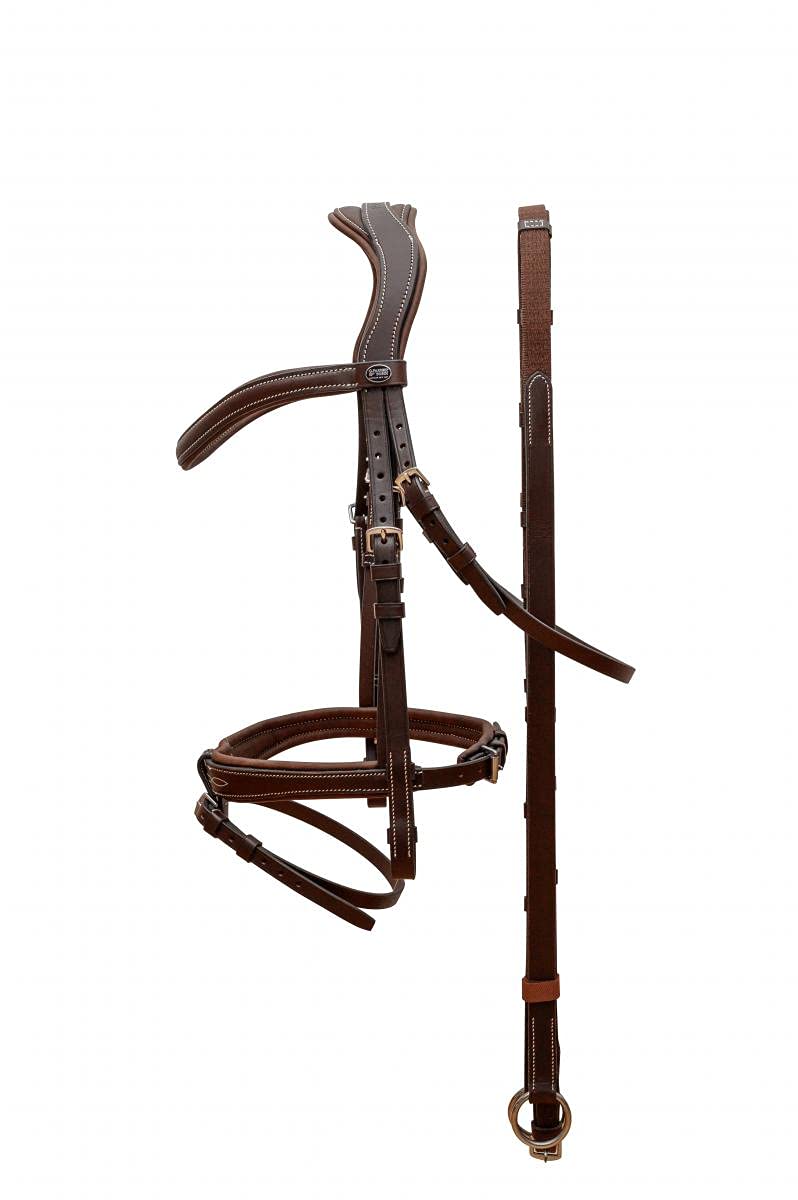 Passier Snaffle NO Limits filet simple en cuir pour cheval avec muserolle