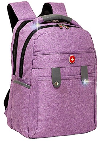 Mochila Social Escolar Esportiva Notebook Resistente Reforçada (Roxo)
